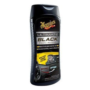 Meguiar’s Ultimate Black Plastic Restorer White Liquid Restores Car Shine